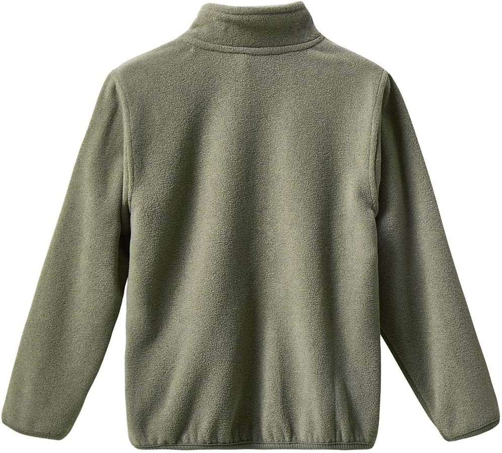 Spring&Gege Boys Full-Zip Polar Fleece Jacket Kids Solid School Uniform Outwear Jackets - Image 3