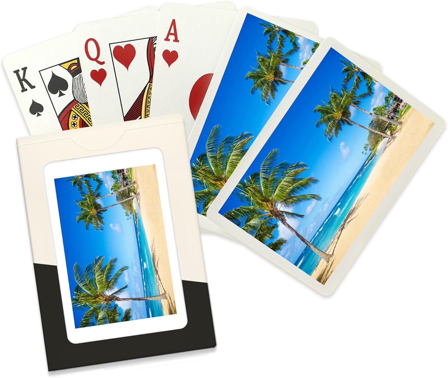Lantern Press Palm Trees on The Sandy Beach in Hawaii Photography A-90830, 52 Playing Cards for Adults, Poker Size Card Deck