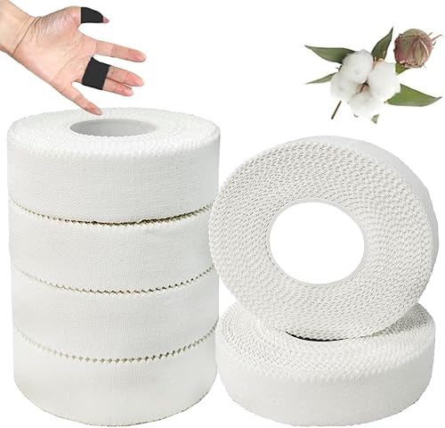 Miniatura 8 de ANAMPION Cinta deportiva blanca muy fuerte, fácil de rasgar, sin residuos pegajosos, para atletas y entrenadores deportivos y envoltura de primeros
