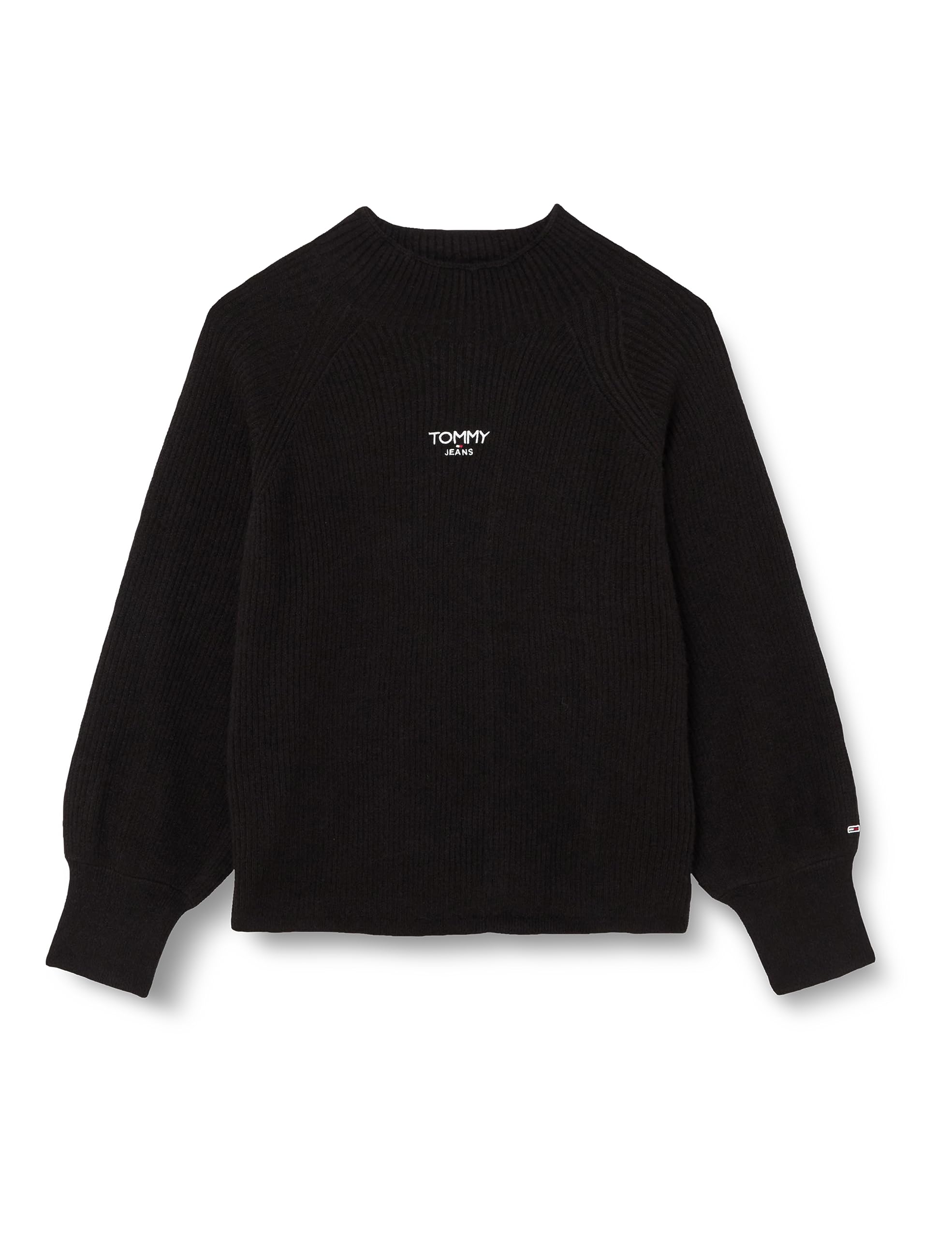 Tommy Jeans Women's Jumper Turtleneck Pullover, Black (Black), XXL