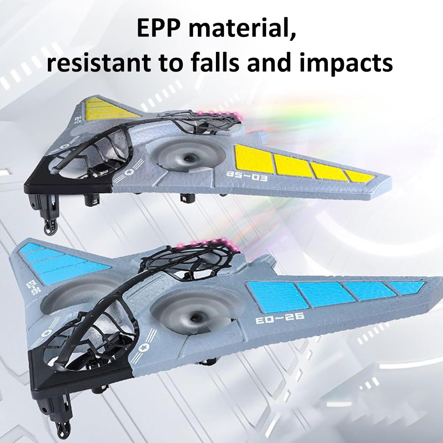 GoolRC RC Plane Remote Control Airplane, B-2 Stealth Bomber RC Fighter, 2.4GHz 2CH RC Airplane, Foam RC Aircraft, Easy to Fly RC Glider with 2 Batteries for Beginners and Adults (Blue)