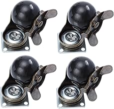 Housoutil 4 Peças Com Rodízios De Bola De Freio Rodas De Armário Rodízios De Cadeira De Escritório Rodas De Móveis Rodízios De Móveis Giratórios Rodas De Rodízio De Cômoda Rodas De