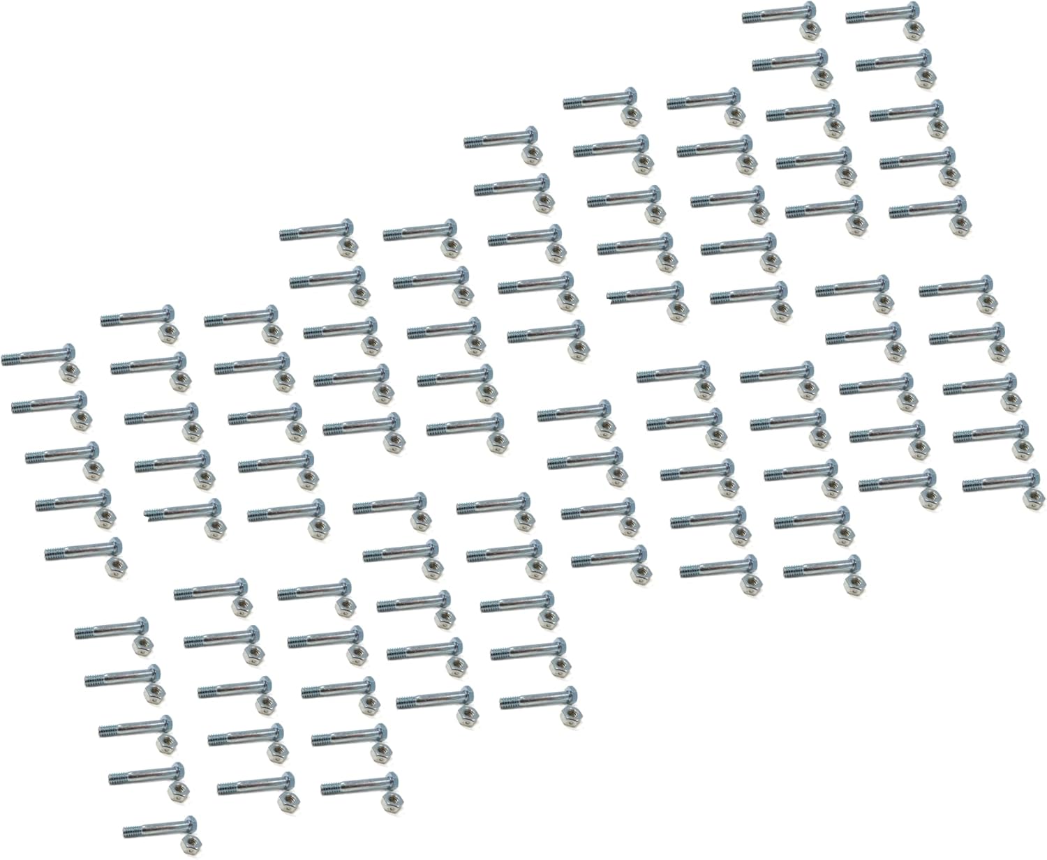 The ROP Shop | (Pack of 100) Shear Pin Bolt & Nut for John Deere Snowblower 524D, 724D, 826D