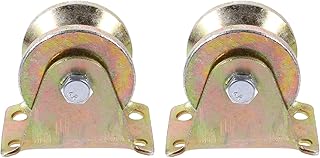 VILLCASE 2pcs V-shaped Track Wheels Sliding Gate Track Roller V Groove Wheel Sliding Gate Wheel V-groove Wheel for Factory Door Home Heavy Duty Pulley