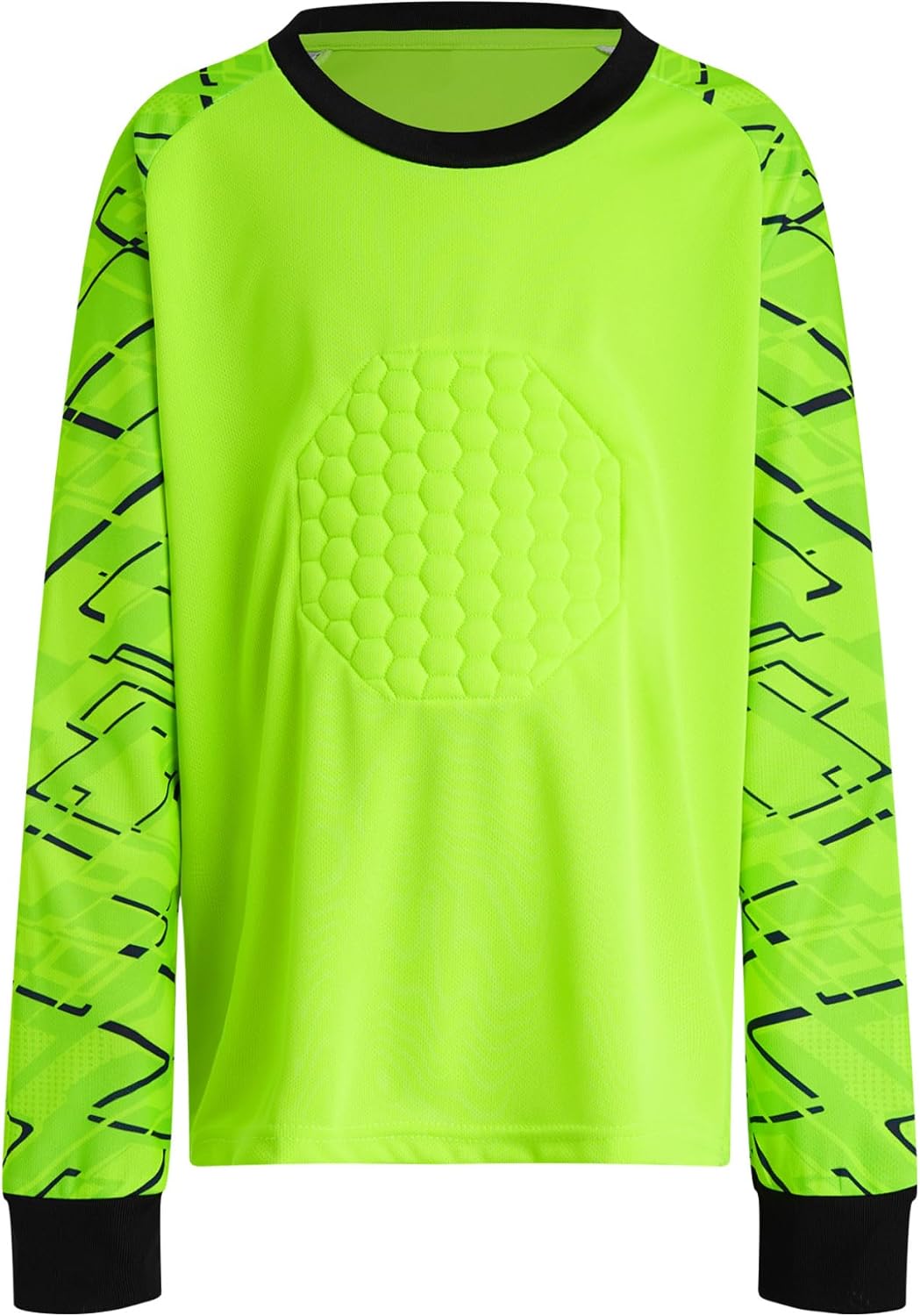 TTAO Kids Boys Padded Soccer Goalkeeper Jersey Shirt Long Sleeve Football Training Shirts Team Uniform