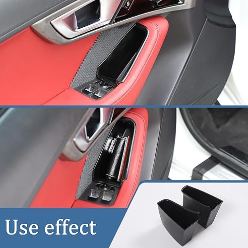 Miniatura 2 de HAPPYHORSE Caja de almacenamiento para puerta, compatible con Jaguar F-Type 2013-2023, espacio de conducción de automóvil, manija de puerta, caja de