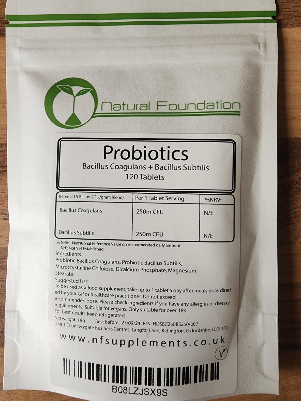 PROBIOTIC DAILY - BACILLUS COAGULANS 500 MILLION CFU 365 TABLETS | UK - View #6
