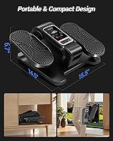 Vista 7 de Under Desk Elliptical Machine, Electric Seated Pedal Exerciser, Min Leg Exerciser with Remoter, 12 Level Speeds, Forward & Reverse Direction, Manual