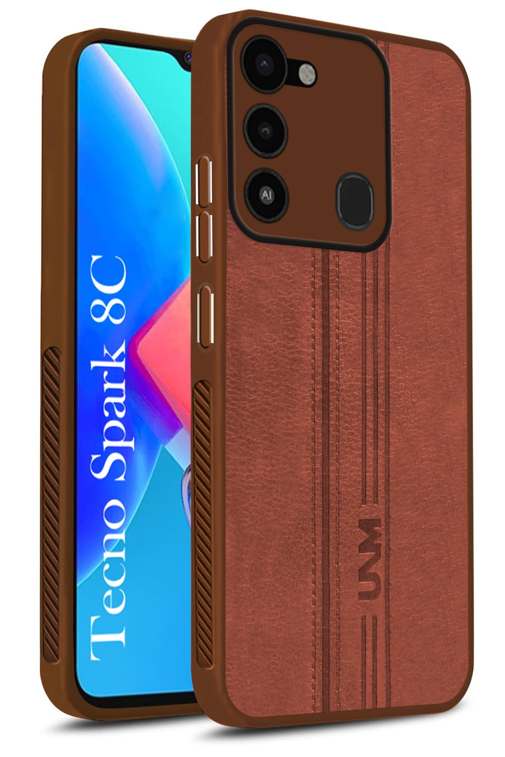 Jkobi Back Cover Case for Tecno Spark 8C (Leather Finish | Anti Skid Side Grip | Soft Touch | Minimalist Design | Brown) (B0D2N733KK) Amazon Price History, Amazon Price Tracker