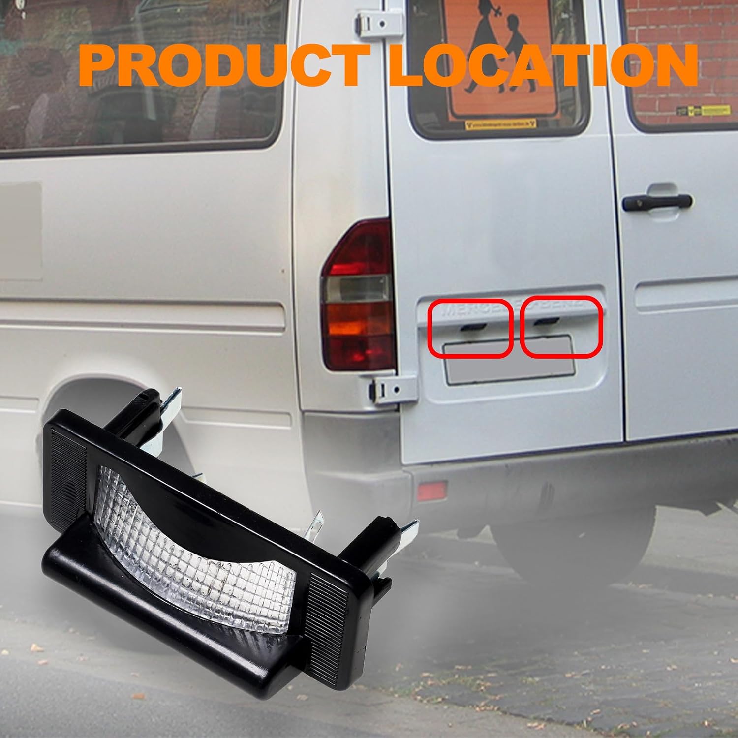 Sprinter License Plate Lamp Light Number Plate Light Replacement for Mercedes Sprinter 901 902 903 904 for VW LT 1996-2006 9018200156 2D0943021A