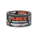 T-Rex Flexible Waterproof Tape - Heavy Duty Adhesive Waterproofing Tape for Repair, Leaks, Roof Patches - Extreme Weather & UV Resistance - Black, 1.88