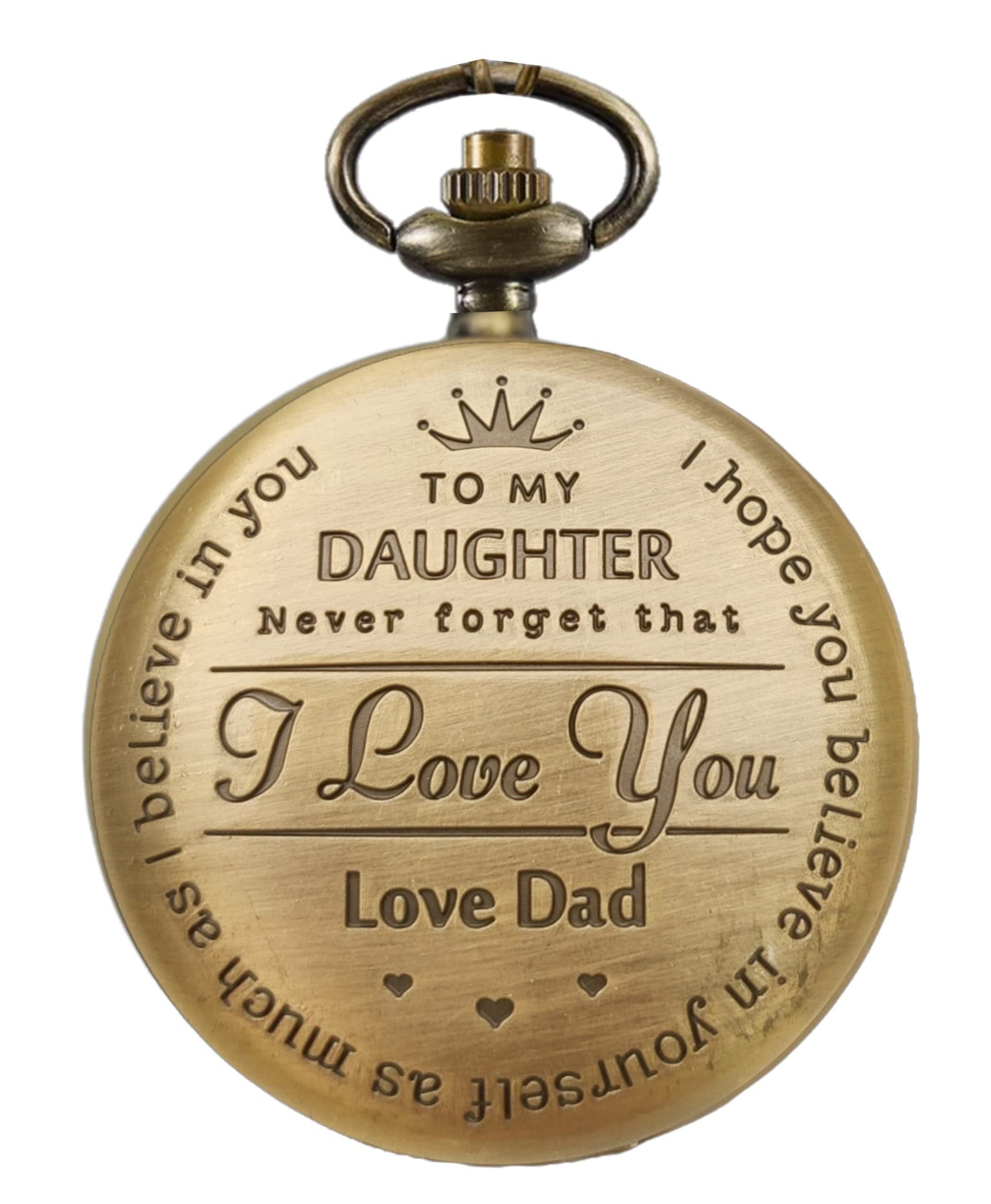 Tiny Tim Watch Keychain - Love Dad Gift for Daughter -1