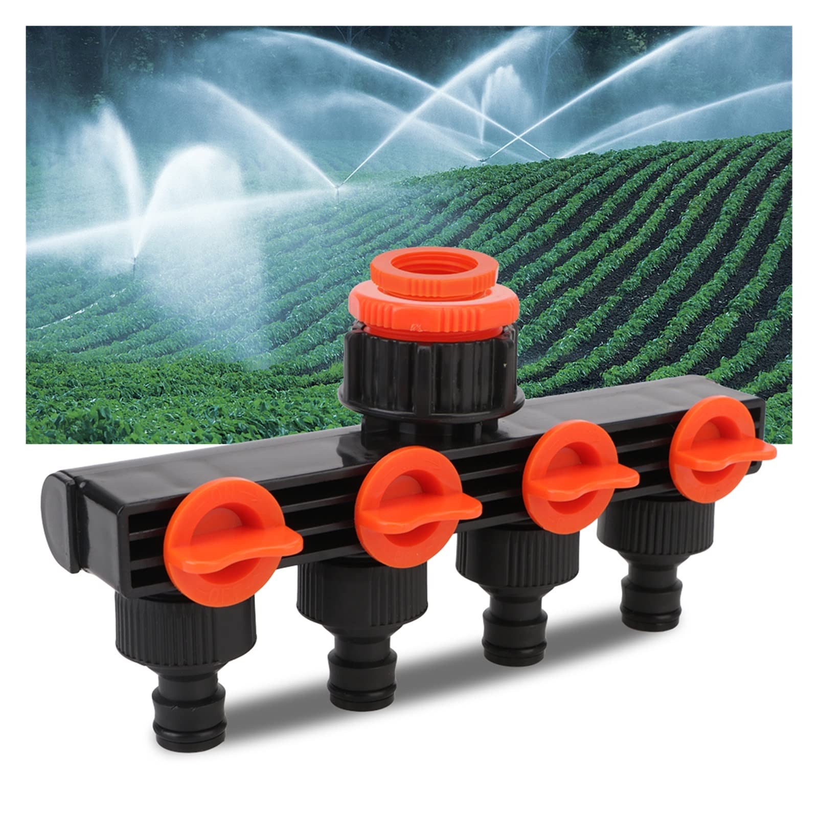 Resistir Extremos de Alta presión y Temperatura 3/4"Distribuidor de Conector de riego 4 válvulas Splitters Válvula Divisor de válvula Conectores de tubería de la Manguera for tubería de Agua for Tube