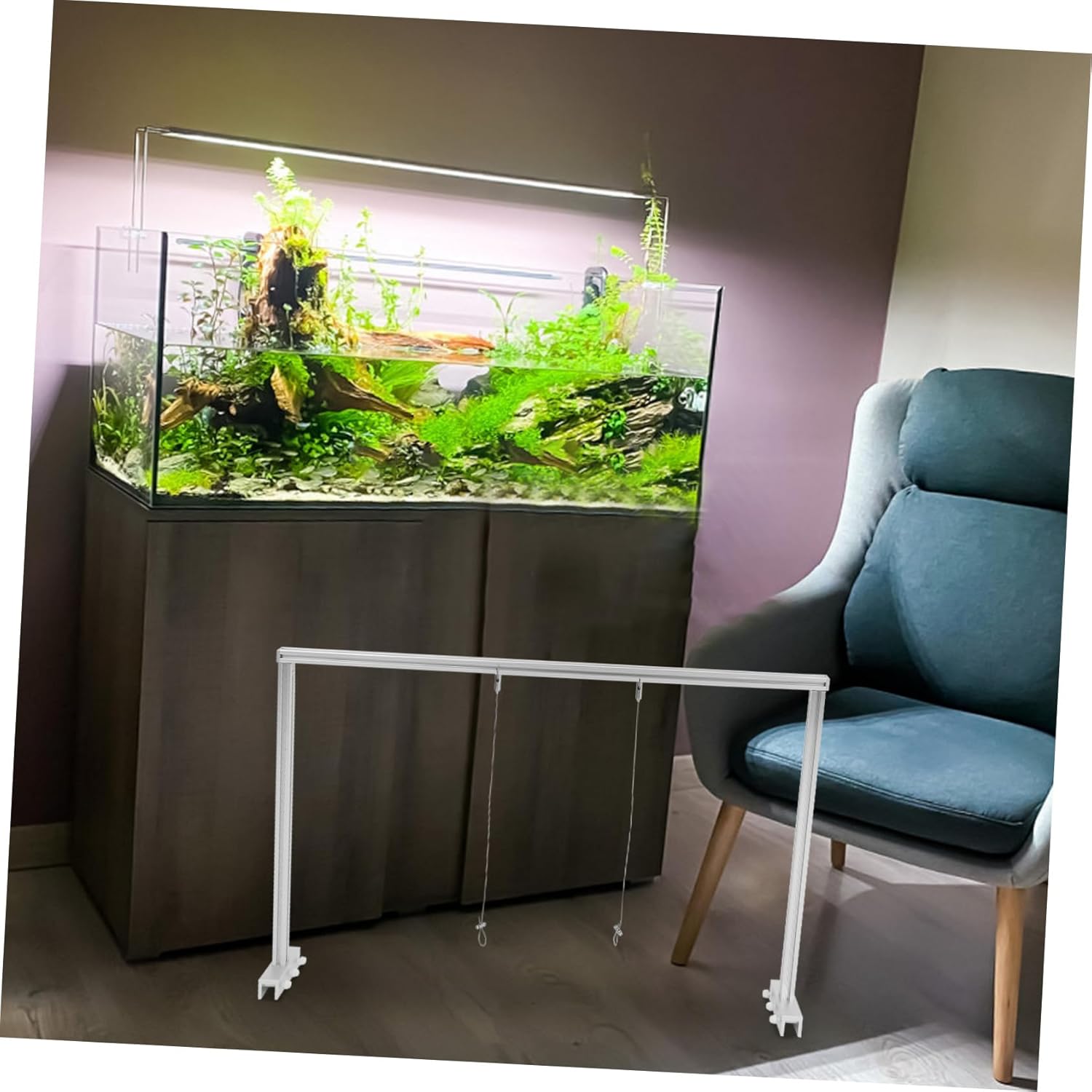 Alipis 1set Aluminum Alloy Fish Tank Light Rack Lamp Holder for Aquatic Plants Easy Installation and Positioning