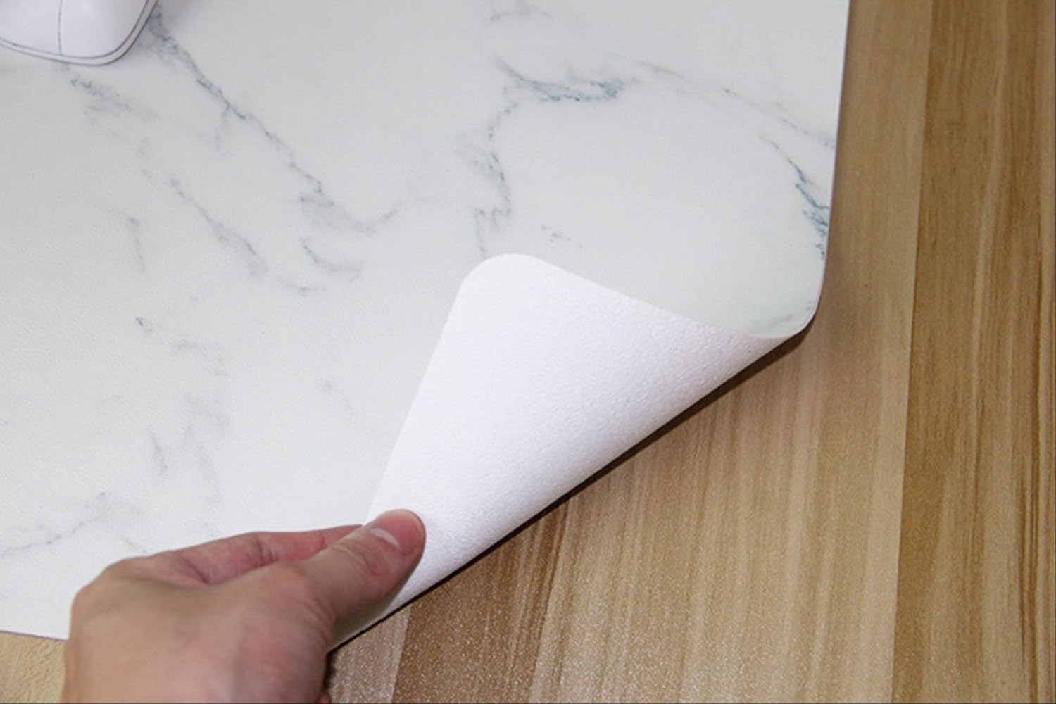 Extended Mouse Pad, Marble Design Leather Material Desk Mat，Washable Odorless Unfading Sweat Proof in 24x12inch,32x16inch,36x18inch