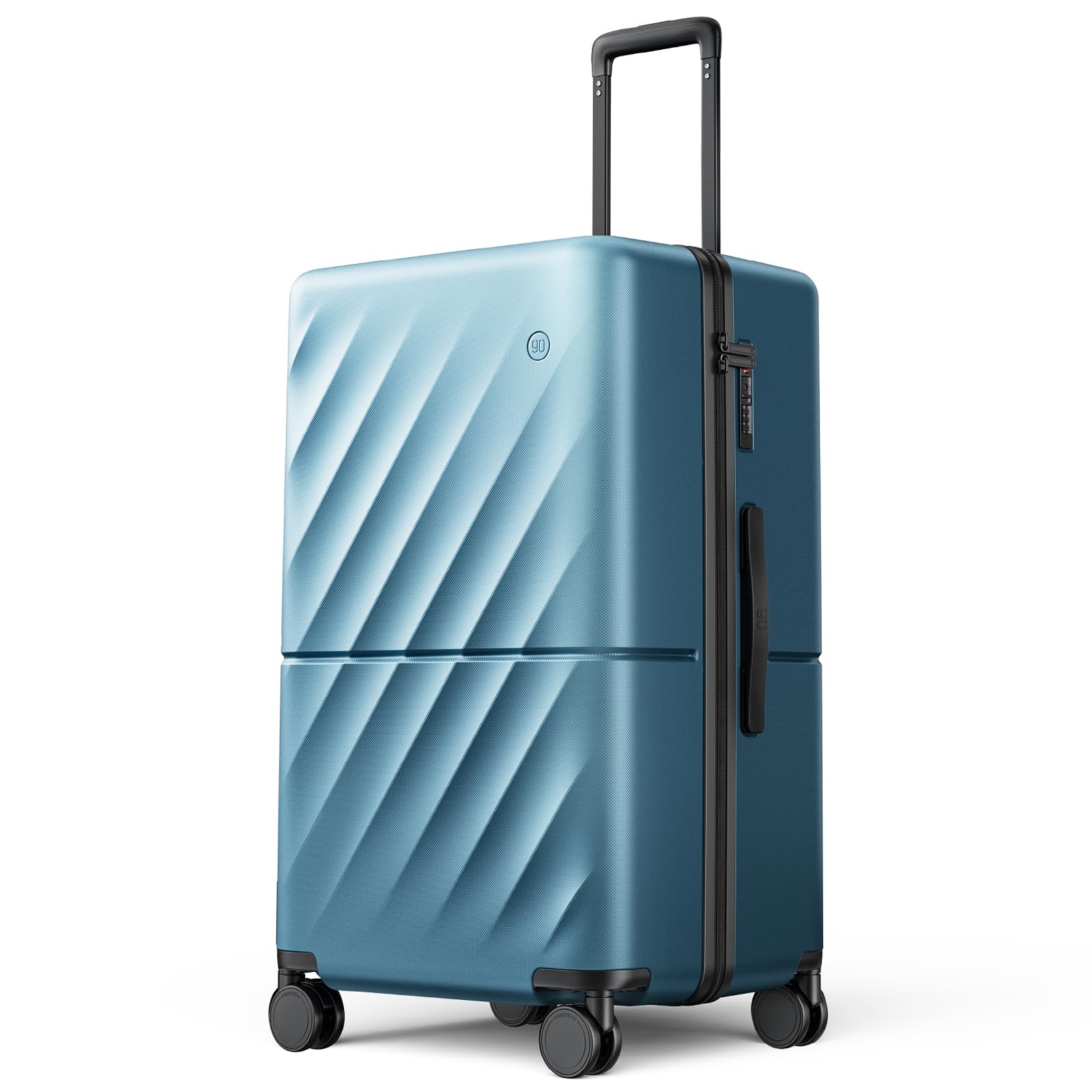 NINETYGOCarry on Luggage 22 X 14 X 9 Airline Approved, 20 Inch Luggage for 3-5 Days Trip, Double Spinner Wheels, 100% Hardshell PC, TSA Lock (Hudson), Topaz Blue, Trunk-96L-26", Carry on Luggage,