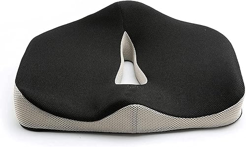 Cojín de asiento de espuma viscoelástica para silla de oficina, almohada de ciática antideslizante para sentarse ayuda con el dolor de espalda de