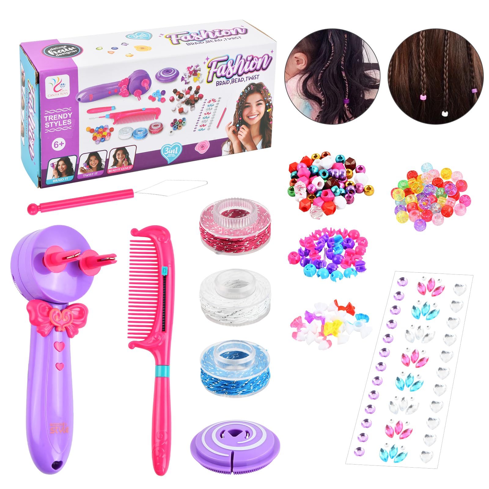 Trenzadora Automática de Cabello, Trenzador para Niñas, Máquina de Trenzado, Herramienta de Peinado DIY
