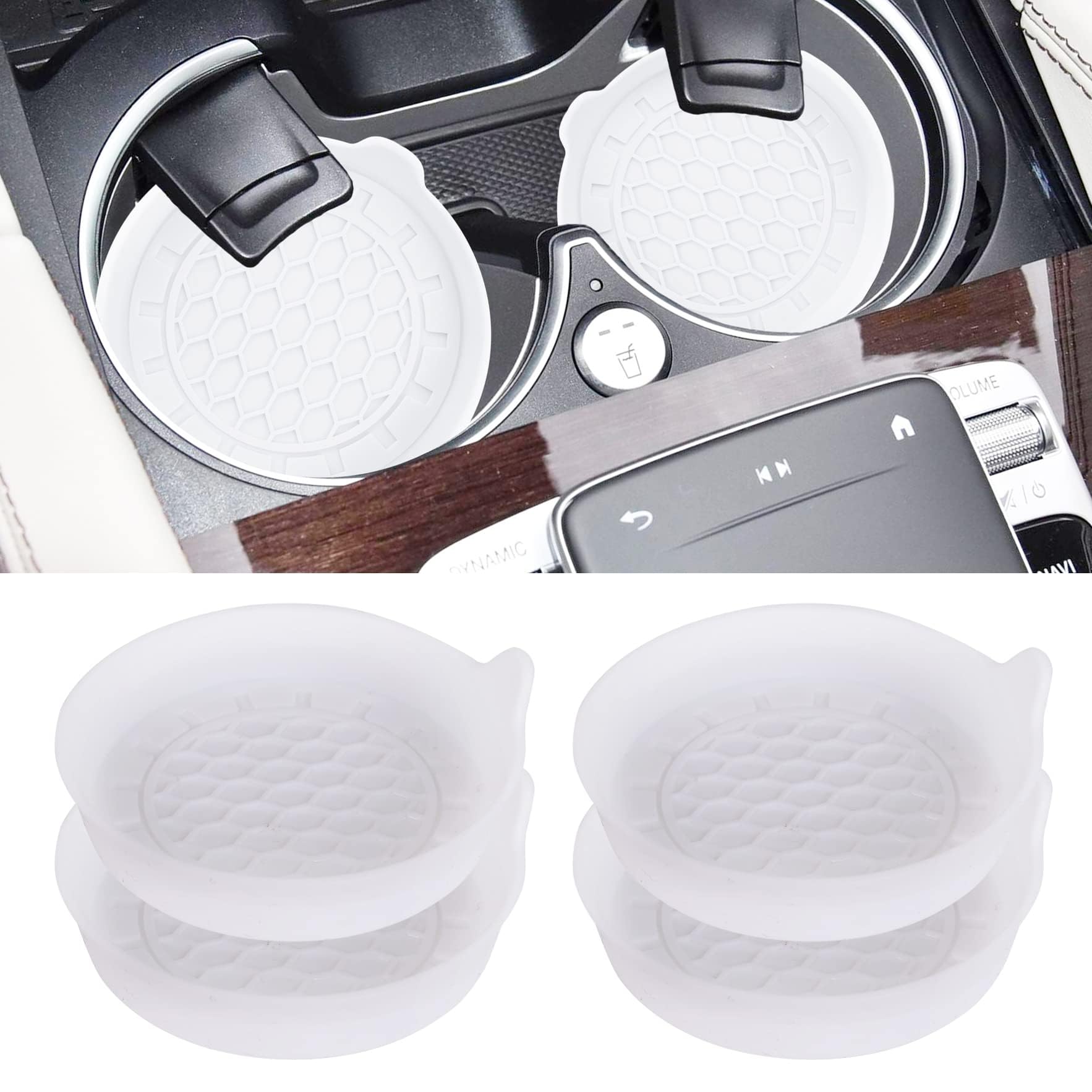 Tryagat 4 Pcs Car Cup Holder Coaster for Audi Q7 4M FL 2024+