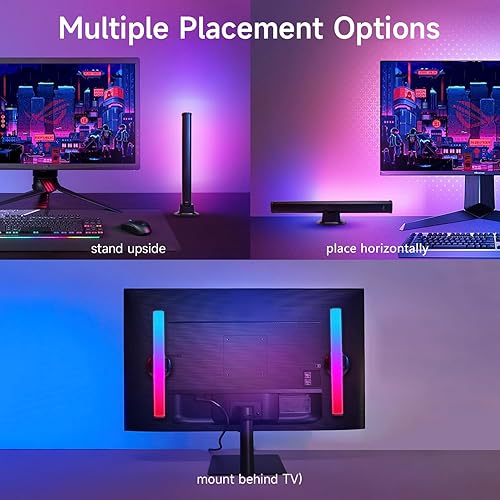 Miniatura 8 de cosoway Barra de luz inteligente, luces RGB de 16 millones de colores con modo de sincronización de música, control remoto por aplicación, luz para