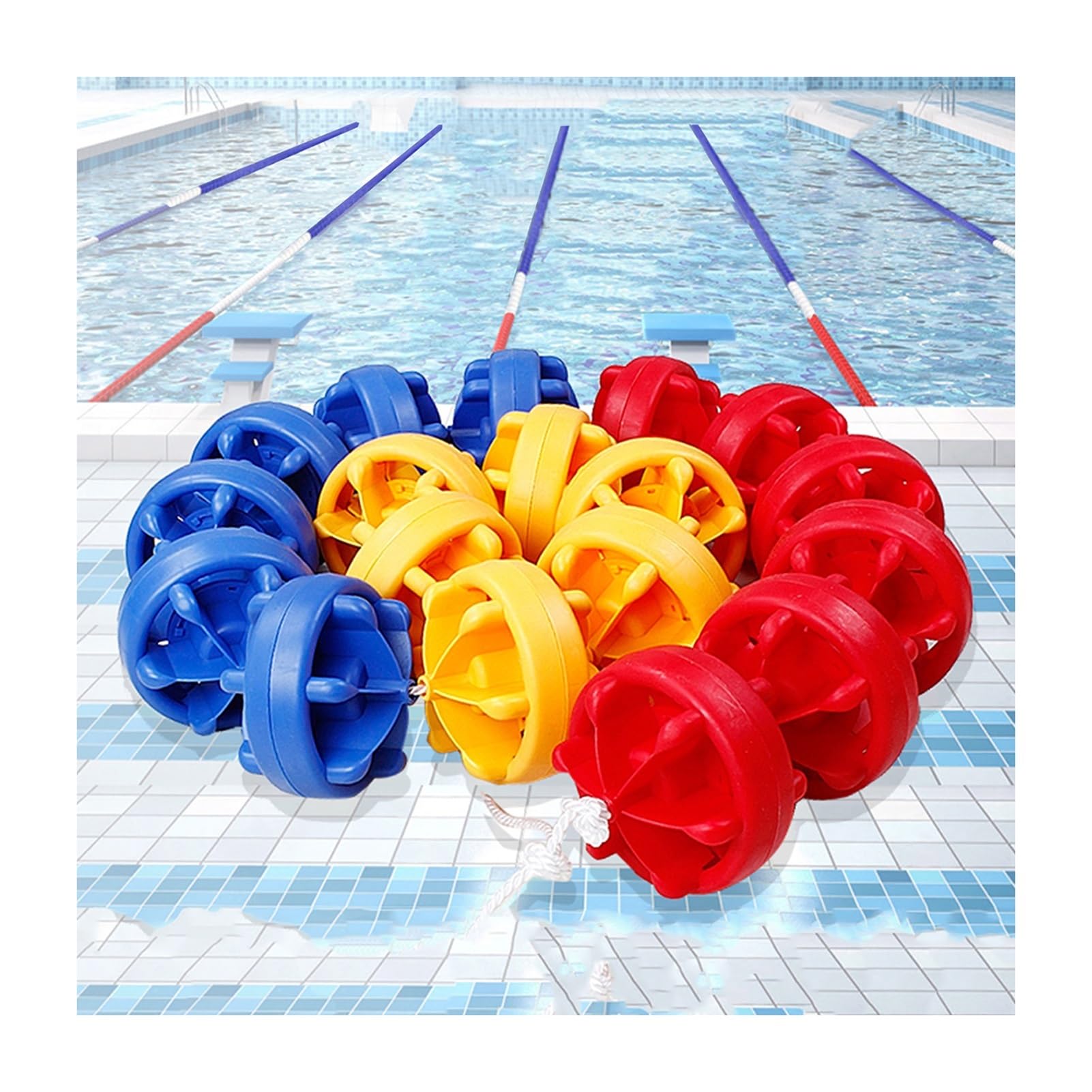 Corde de sécurité de piscine réglable avec flotteurs de couloir en nylon
