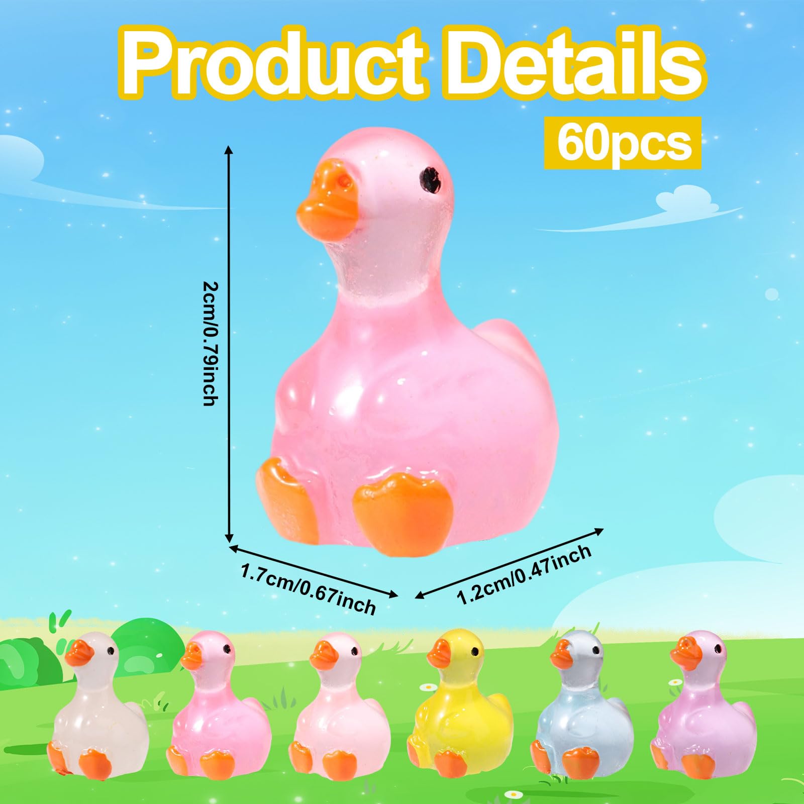 Sinbana 60pcs Miniature Goose Figurines - Image 2