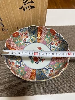 Amazon.co.jp: 古伊万里 有田焼 清秀 元禄古伊万里 菊割金彩 大