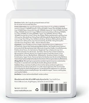Troo Health Care Tr-Immuno Immune Support Supplement 60 Capsules -Essential