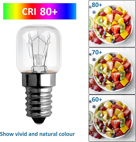 SCNNC Ampoule Four 300 Degres E14 Dimmable, AC220V-240V, Ampoule four E14 T22, 120LM Blanc Chaud 2300K, E14 Petit Culot à Vis Pygmy Lamps pour Micro-ondes, Four, Lampe à sel, 3 Unité - 4
