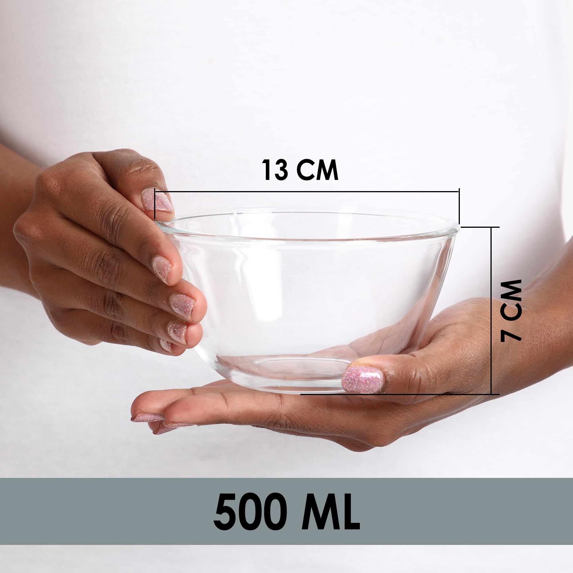 Cutting EDGE 500 ml Borosilicate Glass Mixing Bowl (Set of 1) 2