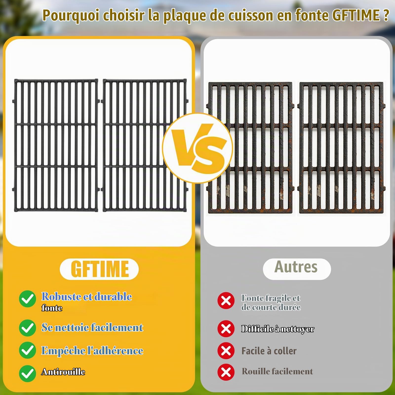 Bar.B.Q.S Grilles de cuisson en porcelaine et fonte émaillée pour grils Genesis EP/S - 310, 320, 330 (2011-2016), E-330, Genesis E-310, Genesis E-320, Genesis E-330 (2011-2016)