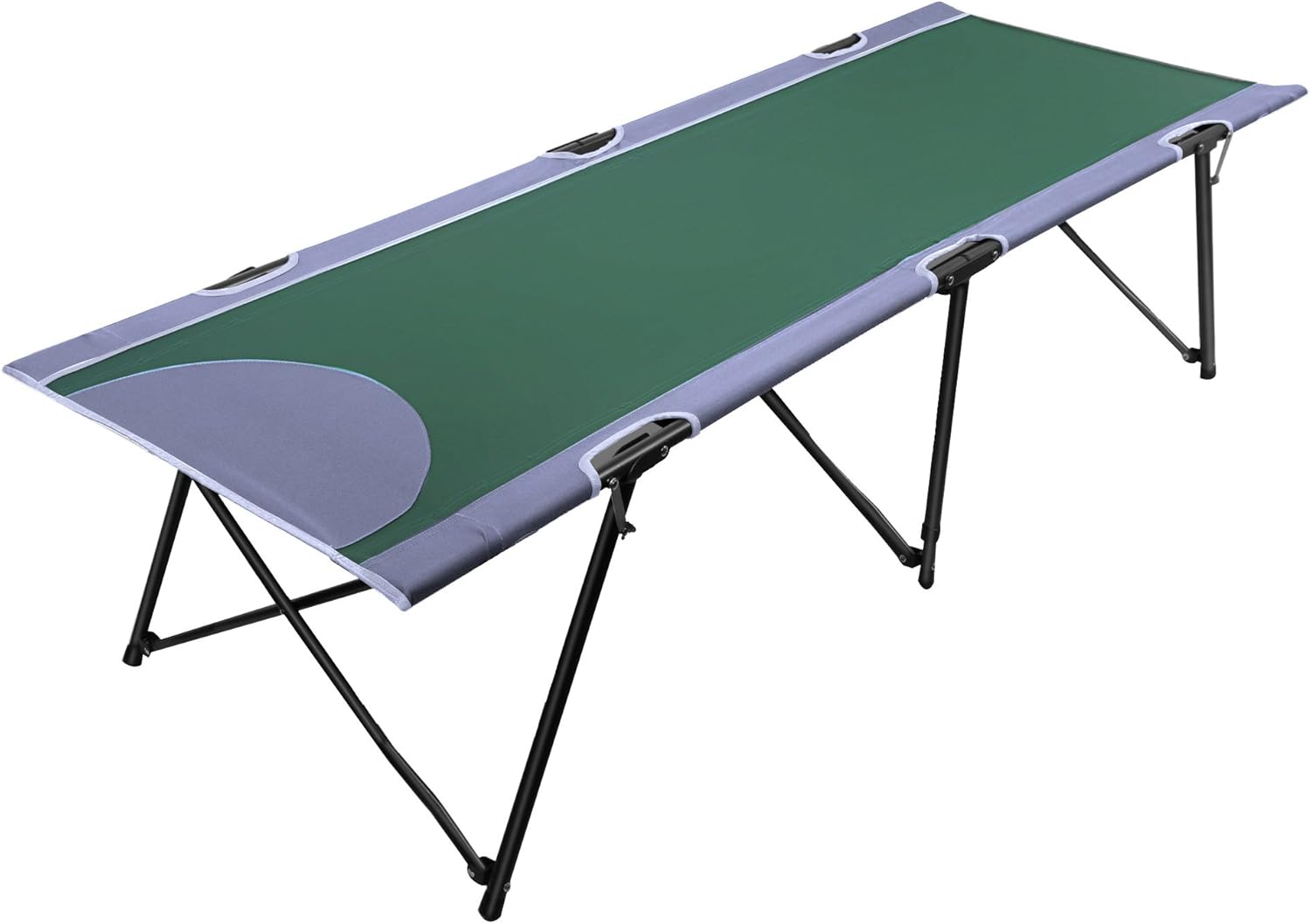 Portal Folding Camping Cot, Portable Cot Bed for Adults, Outdoor Bed Camp Cots for Sleeping with Carry Bag for Home, Travel, Office, Beach, Support up to 300lbs, Green