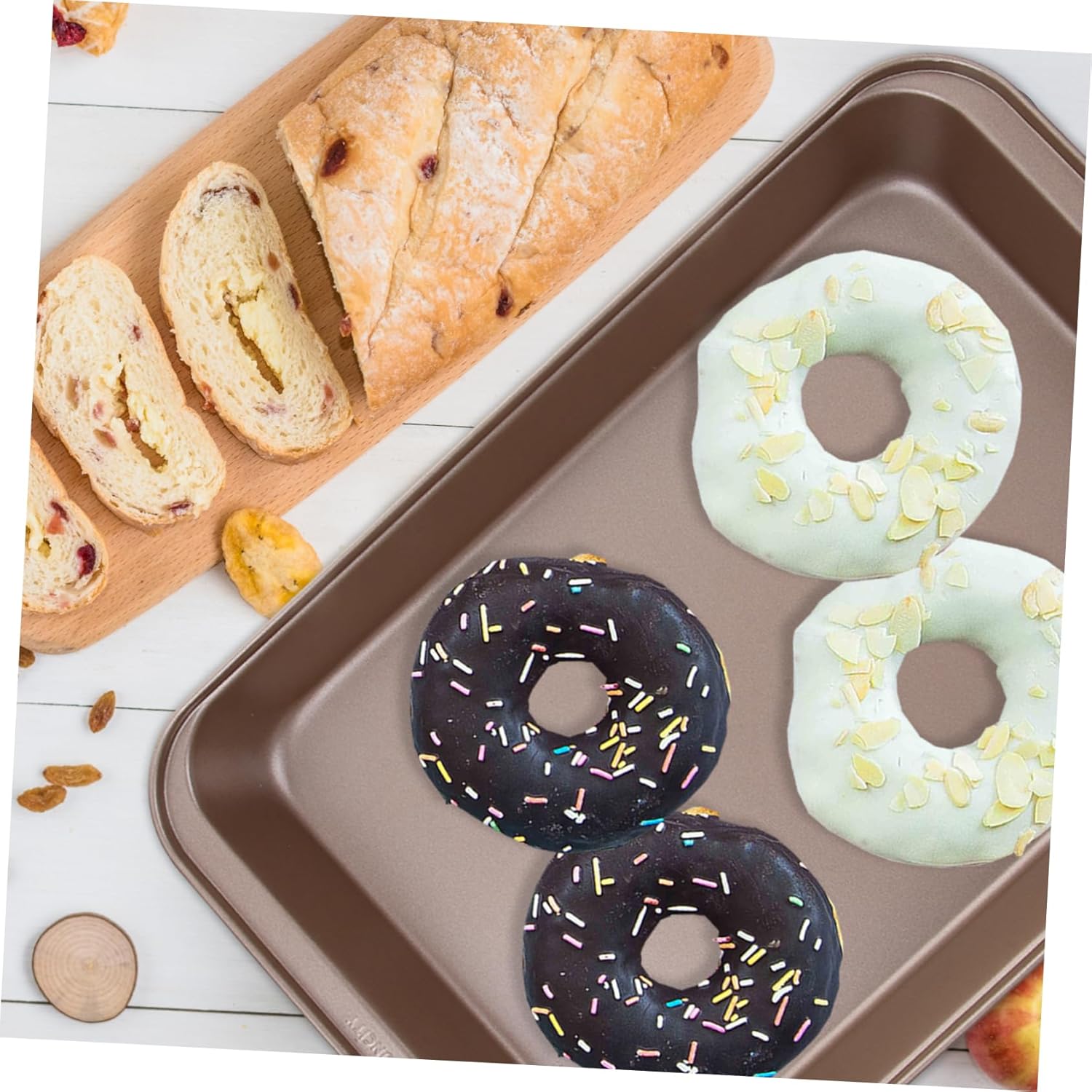 PRETYZOOM Rectangular Carbon Steel Baking Pan Lid Non-stick Bakeware for Cakes Cookies and Breads and Easy to Clean for Home Baking