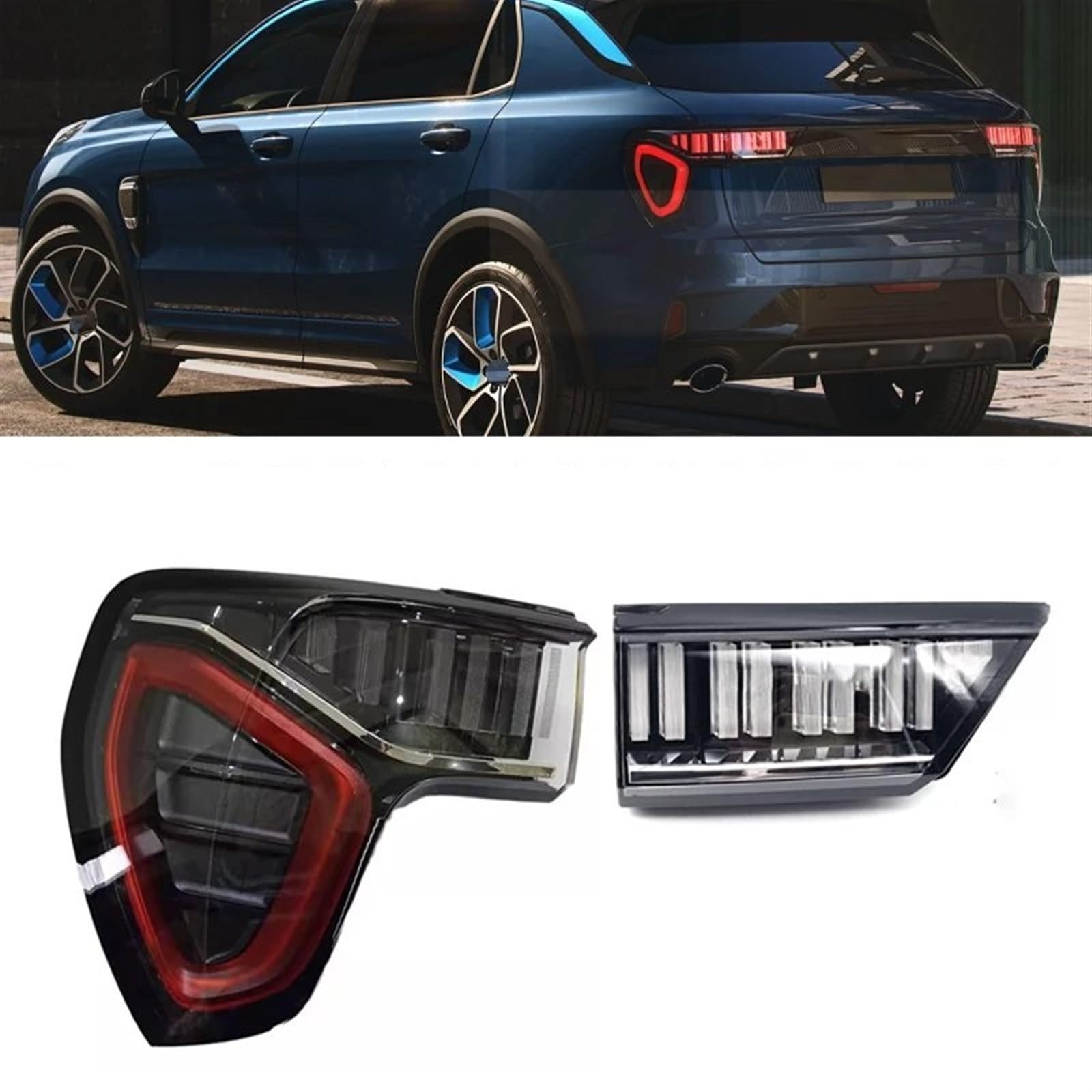 Achterlichten staart Voor GEELY Voor LYNK & CO 01 LED Auto Achterbumper Achterlicht Montage Achterlicht Achterrem Lamp Reverse Licht Richtingaanwijzer Lamp Achterlichten achter(Kleur:Inside Left