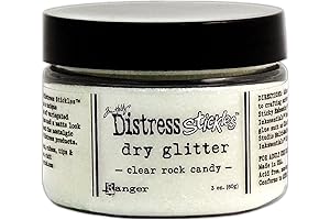 Ranger Tim Holtz Distress Stickles Dry Glitter, 3 Ounce Bottle, Clear Rock Candy