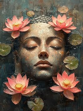 Diamond Painting Zen Diamond Art Kits for Adults Flower Gem Art Craft Kits 5D DIY Full Square Drill Cross Stitch Crafts Paintings for Hobbies for Women Beginner Home Wall Decor Gifts 28x40in 8-92514