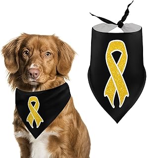 Childhood Cancer Awareness Ribbon Dog Bandana Washable Pet Scarf Cute Triangle Handkerchief for Dog Cats