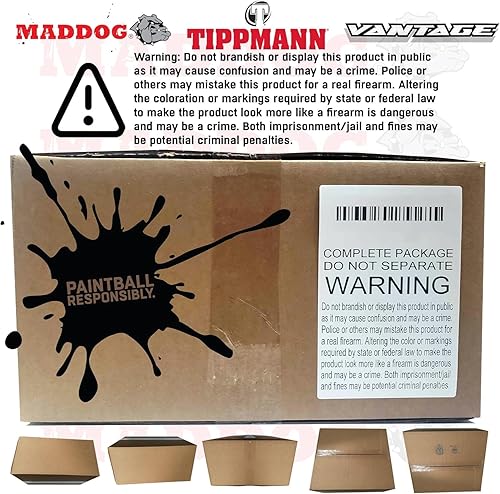 Miniatura 8 de Maddog Tippmann Cronus Basic Titanium Paintball - Paquete de iniciación para pistola de paintball