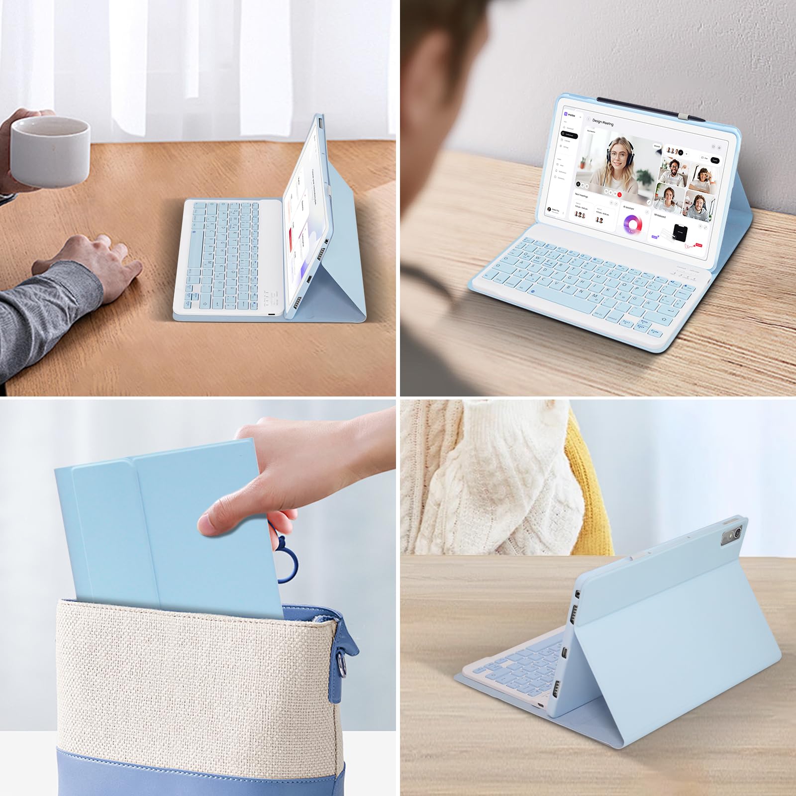 JADEMALL Custodia con Tastiera per iPad 9.7, iPad 6a/5a Generazione
