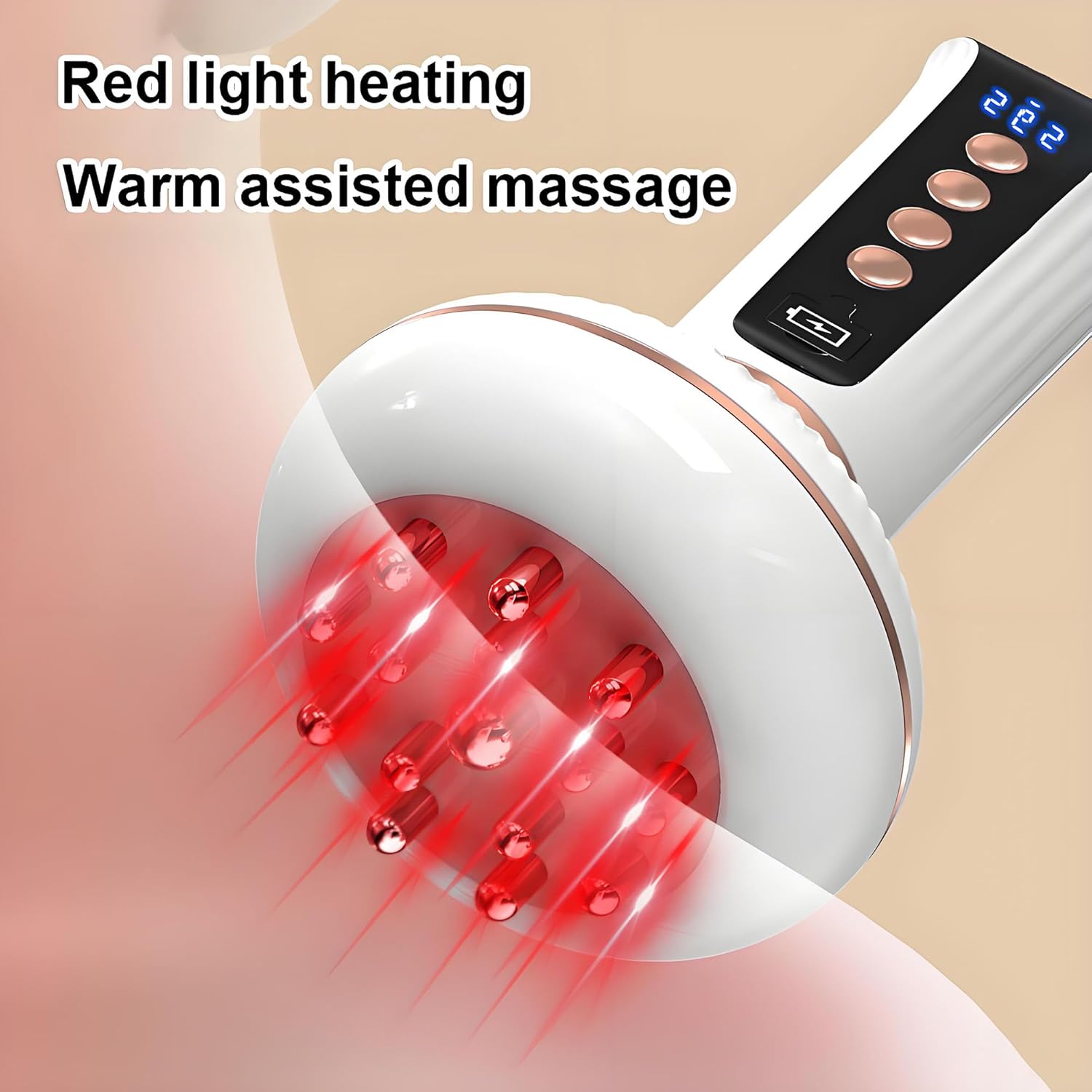 4-in-1 Lymphatic Drainage Massager, 20 Levels Adjustable Firmyera Leg Massager, Body Sculpting Machine with Intelligent Voice/Red Light/Heating/Massage for Neck, Back, Legs & Arms (White)