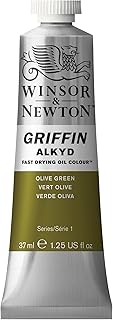 Winsor & Newton Griffin Alkyd Fast Drying Oil Paint, 37ml (1.25-oz) tube, Olive Green