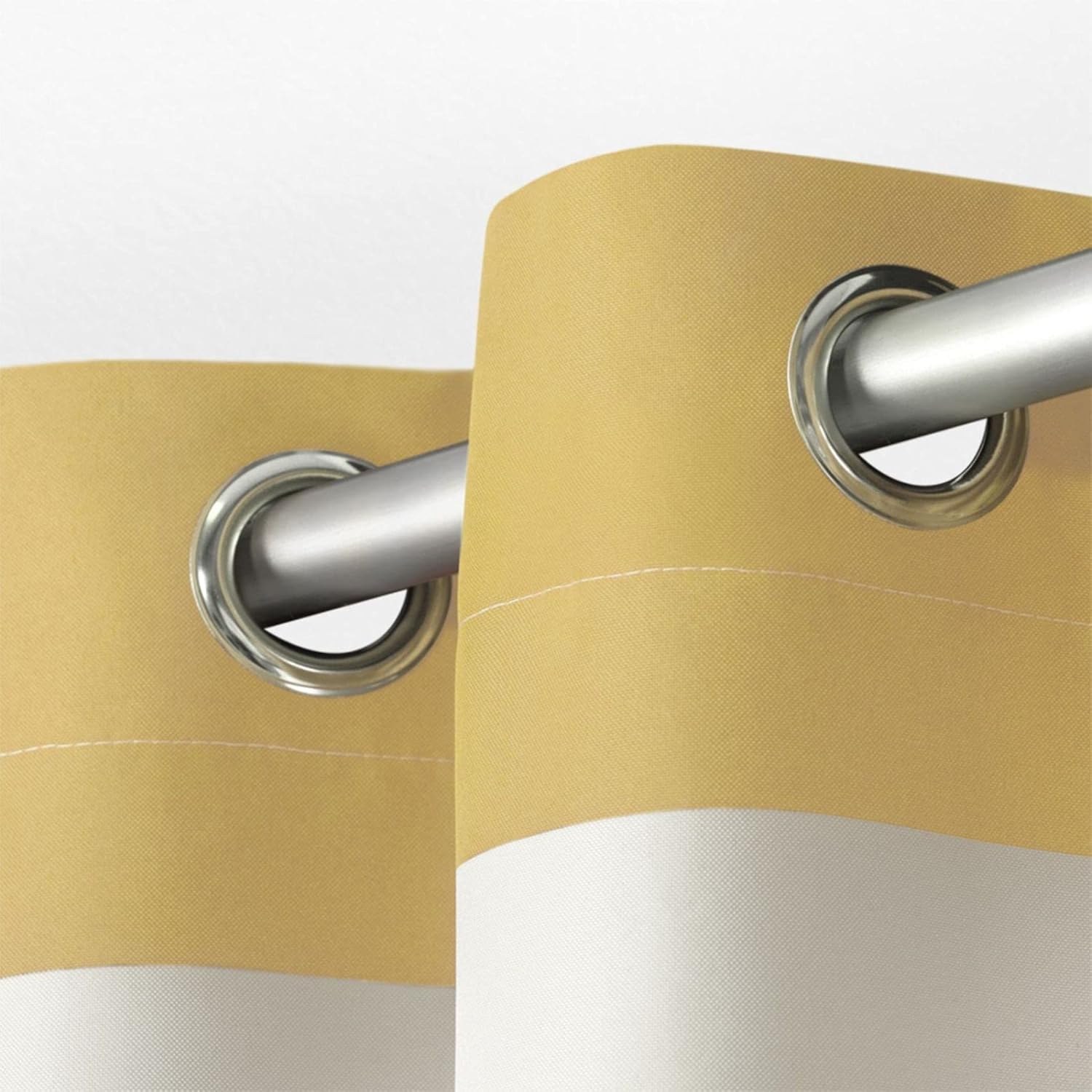 Exclusive Home Cabana Stripe Indoor/Outdoor Light Filtering Grommet Top Curtain Panel Pair, 54"x108", Sundress