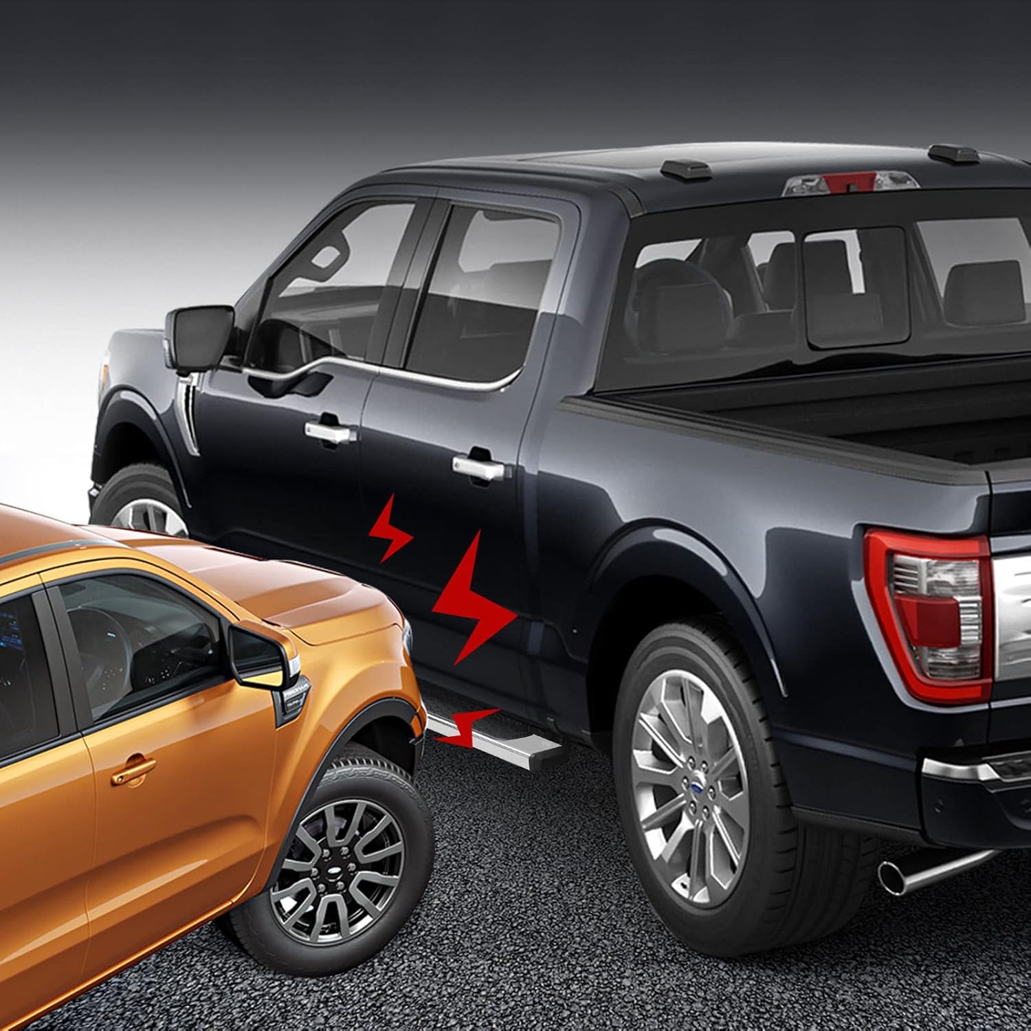 COMNOVA 6.5 Inch Side Steps Running Boards Compatible with 2015-2026 Chevy Colorado/GMC Canyon Crew Cab. Stainless Steel Step Bars Running Boards for Colorado Crew Cab.