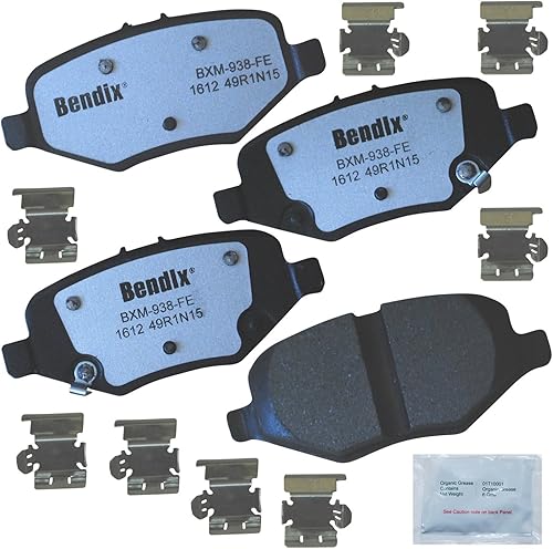 Miniatura 154 de Bendix Fleet Metlok MKD1770FM Pastillas de freno delanteras semimetálicas para Ford Expedition 2017-2010, F-150 2017-2010, Lobo 2020-2009, Lincoln