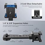 NEEWER Triple Cold Shoe Mount Plate for Mic LED Light, Metal Extension Bracket Microphone Stand Rig 1/4" 3/8" Compatible with DJI OSMO Mobile Zhiyun Feiyu Vimble Hohem Phone Gimbal Stabilizer, CA173