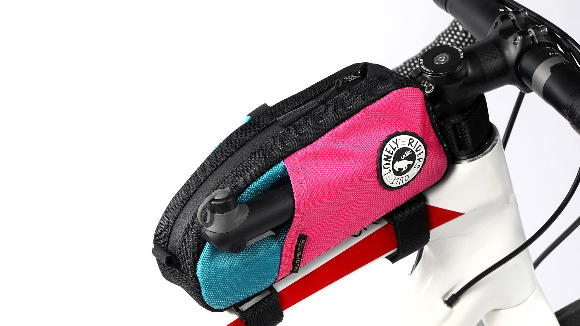 ULAC, Frame Bag for Bicycle Trekking Pro Waterproof Materials, 21 x 10 x 6 cm, Zip and Pockets, Velcro Fastening - Image 4
