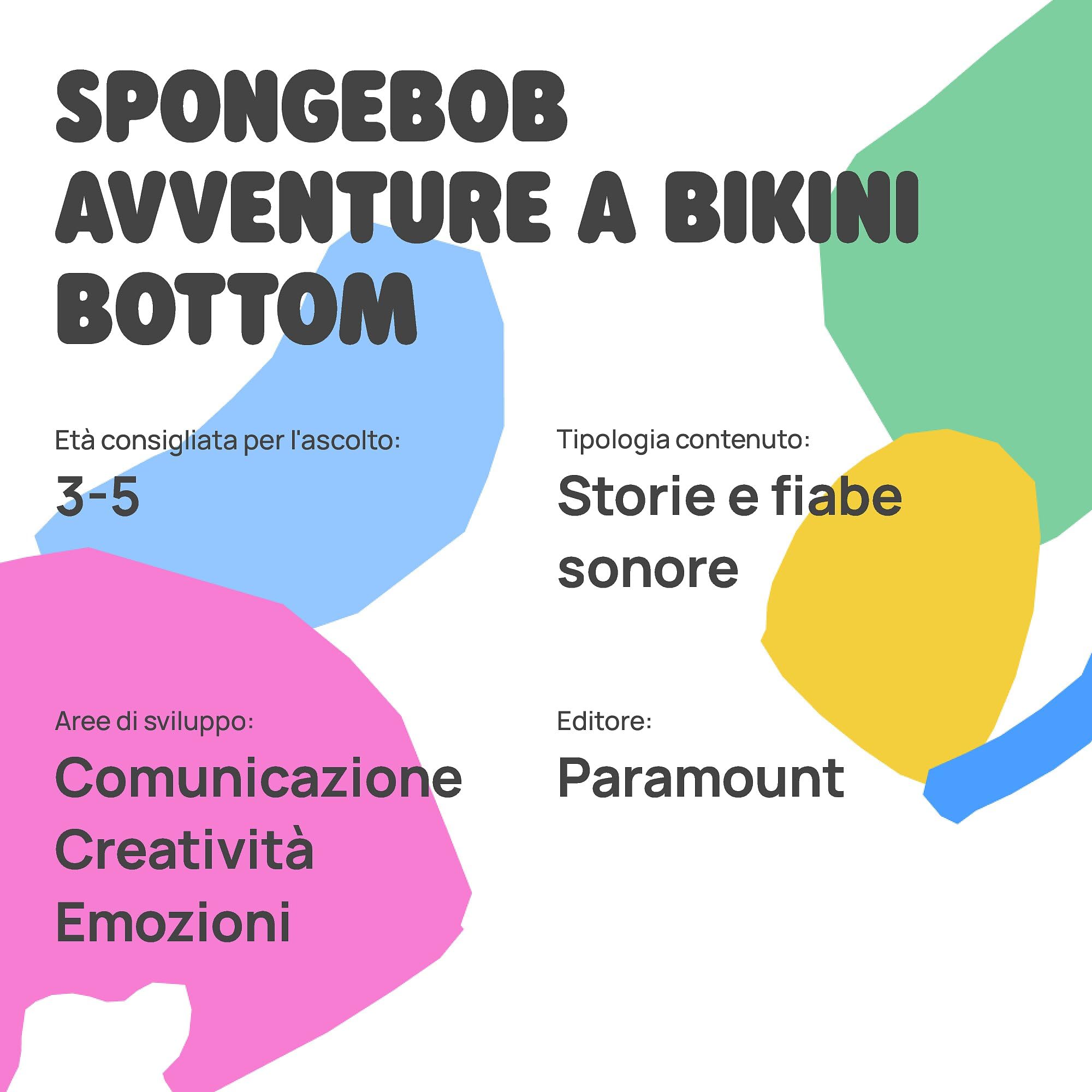 FABA Personaggio Sonoro – SpongeBob Avventure a Bikini Bottom – Storie e fiabe sonore per bambini e bambine 3-5 anni - Ascoltabile con il Raccontastorie e FABA+, gioco educativo versione italiana
