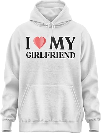 Printbox Originals I Love My Girlfriend Hoodie, Valentines Day Hoody, I Heart My Girlfriend Hoodie for Men Women
