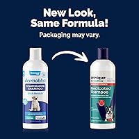 Vista 2 de Vetnique Dermabliss Advanced Vet Strength Chlorhexidine for Dogs - Champú medicado antibacteriano para perros, para infecciones de la piel e