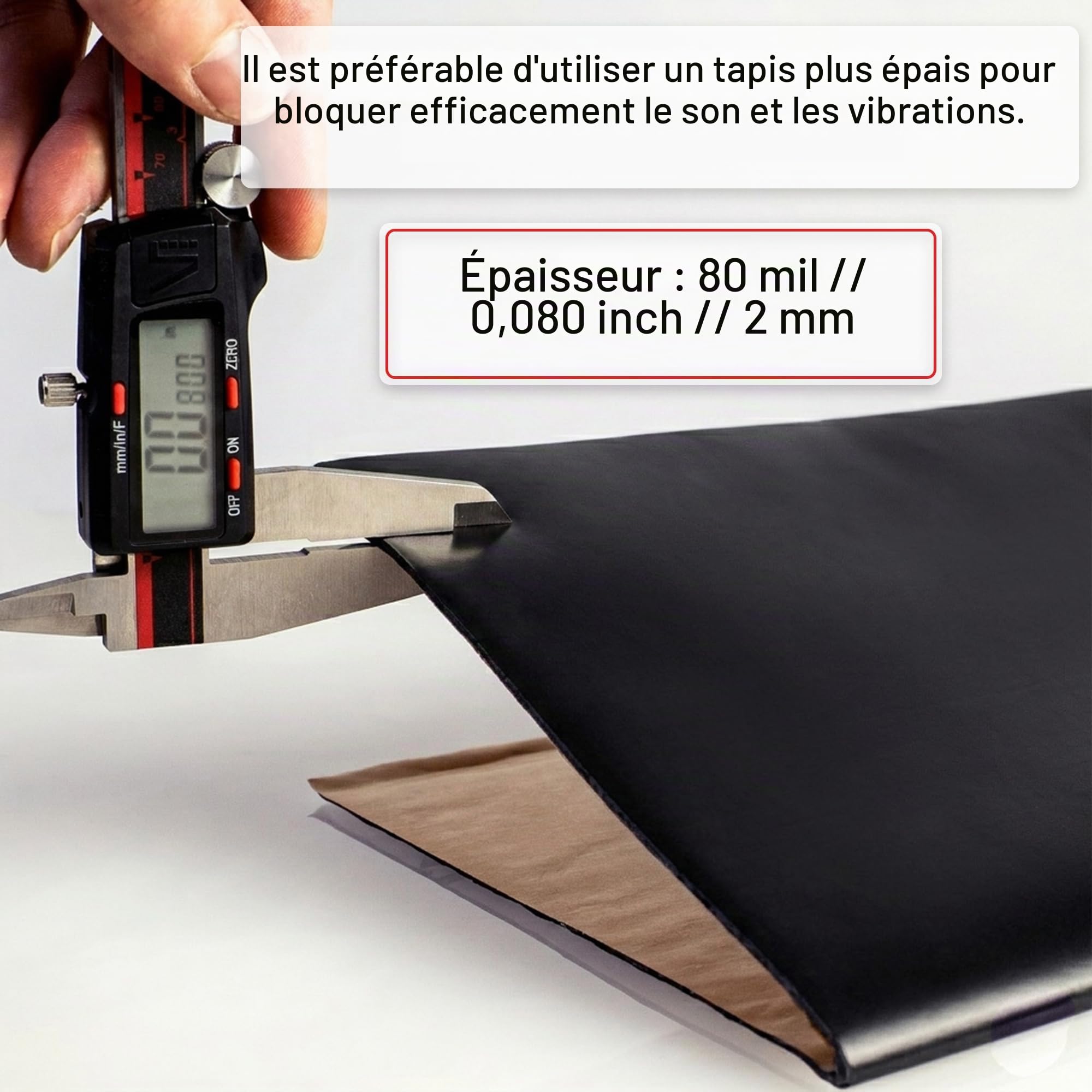 CANOPUS Professionnel Tapis D’isolation Acoustique en Butyle 0,94m², 10 Feuilles (Extra épais et Extra collant) Tapis Anti-Bruit et Vibration Butyle pour Voitures, Tapis D'amortissement Acoustique